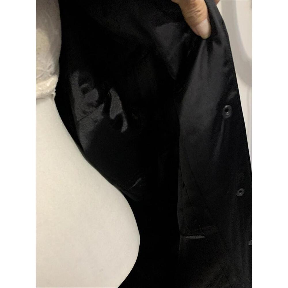 Derek Lam IOC Athleta Womens UPTOWN Black Satin Oversized Snap Coat Jacket XS - Picture 6 of 9